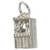 Punch and Judy show sterling silver movable charm .925