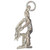 Captain at Wheel sterling silver charm .925 Old sea dog charms