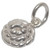 TINY Coil of rope sterling silver charm .925 TINY Ropes charms alternate view