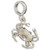 Crab sterling silver bead charm .925 Crabs & Cancer beads charms