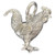 Cockerel sterling silver charm .925 Cockerels & Rooster charms