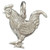 Cockerel sterling silver charm .925 Cockerels & Rooster charms