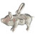 Pig sterling silver charm .925 Pigs and Piglets charms