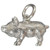 Pig sterling silver charm .925 Pigs and Piglets charms alternate view 2