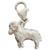 Sheep - Ram Aries sterling silver clip charm .925 Rams & sheep charms