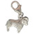Sheep - Ram Aries sterling silver clip charm .925 Rams & sheep charms
