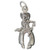 Cowboy Gunslinger sterling silver charm .925 Cowboys & Cow Boy charms