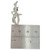 Cowboy Gunslinger sterling silver charm .925 Cowboys & Cow Boy charms size example