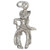 Cowboy Gunslinger sterling silver charm .925 Cowboys & Cow Boy charms additional view