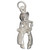 Cowboy Gunslinger sterling silver charm .925 Cowboys & Cow Boy charms alternate view