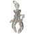 Cowboy Gunslinger sterling silver charm .925 Cowboys & Cow Boy charms extra view