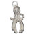 Cowboy Gunslinger sterling silver charm .925 Cowboys & Cow Boy charms further view