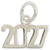 2027 sterling silver charm .925 Birthday Years Graduation Anniversary