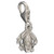 TINY Frog - Toad sterling silver clip charm .925 Toads - Frogs charms