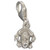 TINY Frog - Toad sterling silver clip charm .925 Toads - Frogs charms alternate view