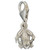 TINY Frog - Toad sterling silver clip charm .925 Toads - Frogs charms extra view