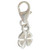 4 leaf clover Tiny sterling silver clip charm .925 TINY lucky charms