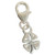 4 leaf clover Tiny sterling silver clip charm .925 TINY lucky charms