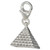 Pyramid sterling silver clip charm .925 Egyptian Pyramids charms