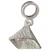 Pyramid sterling silver bead charm .925 Egyptian Pyramids charms extra view