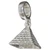 Pyramid sterling silver bead charm .925 Egyptian Pyramids charms extra view 2