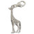 Giraffe sterling silver clip charm .925 Giraffes Giraf Girraff charms alternate view