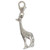 Giraffe sterling silver clip charm .925 Giraffes Giraf Girraff charms further view