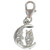 Night Owl sitting in the Moon sterling silver clip charm .925 Owls charms additional view 2