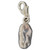 Potato sterling silver clip charm .925 Potatoe Potatos Vegetable charms additional view