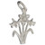 Daffodils sterling silver charm .925 Welsh Daffs flowers charms
