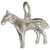 Horse with short tail sterling silver charm .925 Horses charms