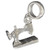 Sewing Machine sterling silver bead charm .925 Sew Tailor Dressmaker charms further view