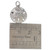 Sand Dollar sterling silver charm .925 Sea Cookie Biscuit Sand Cake side view