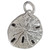Sand Dollar sterling silver charm .925 Sea Cookie Biscuit Sand Cake