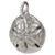 Sand Dollar sterling silver charm .925 Sea Cookie Biscuit Sand Cake