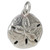 Sand Dollar sterling silver charm .925 Sea Cookie Biscuit Sand Cake extra view