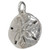 Sand Dollar sterling silver charm .925 Sea Cookie Biscuit Sand Cake