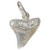 Shark Tooth sterling silver charm .925 Sharks teeth charms