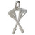 Crossed Oars sterling silver charm .925 boating rowing boats charms