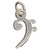 Bass Clef sterling silver charm .925 Musician Music notes charms