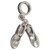 Tap Dancing Shoes sterling silver BEAD charm .925 Dance Shoe beads charms
