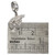 Prawn Shrimp sterling silver bead charm .925 Prawns Shrimps beads charms size example