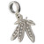 Peas in pod sterling silver BEAD charm .925 Pea & vegetable charms
