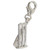Cricket Bat - Ball & wickets sterling silver clip charm .925 Cricketing charms