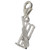 Cricket Bat - Ball & wickets sterling silver clip charm .925 Cricketing charms