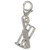Cricket Bat - Ball & wickets sterling silver clip charm .925 Cricketing charms