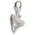 Shark Tooth sterling silver clip charm .925 Sharks teeth charms