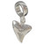 Shark Tooth sterling silver bead charm .925 Sharks teeth charms