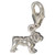 Bull Dog Bulldog sterling silver SMALL clip charm .925 Bulldogs charms