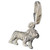 Bull Dog Bulldog sterling silver SMALL clip charm .925 Bulldogs charms